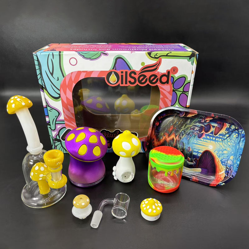 OilSeed Mushroom glass bong set