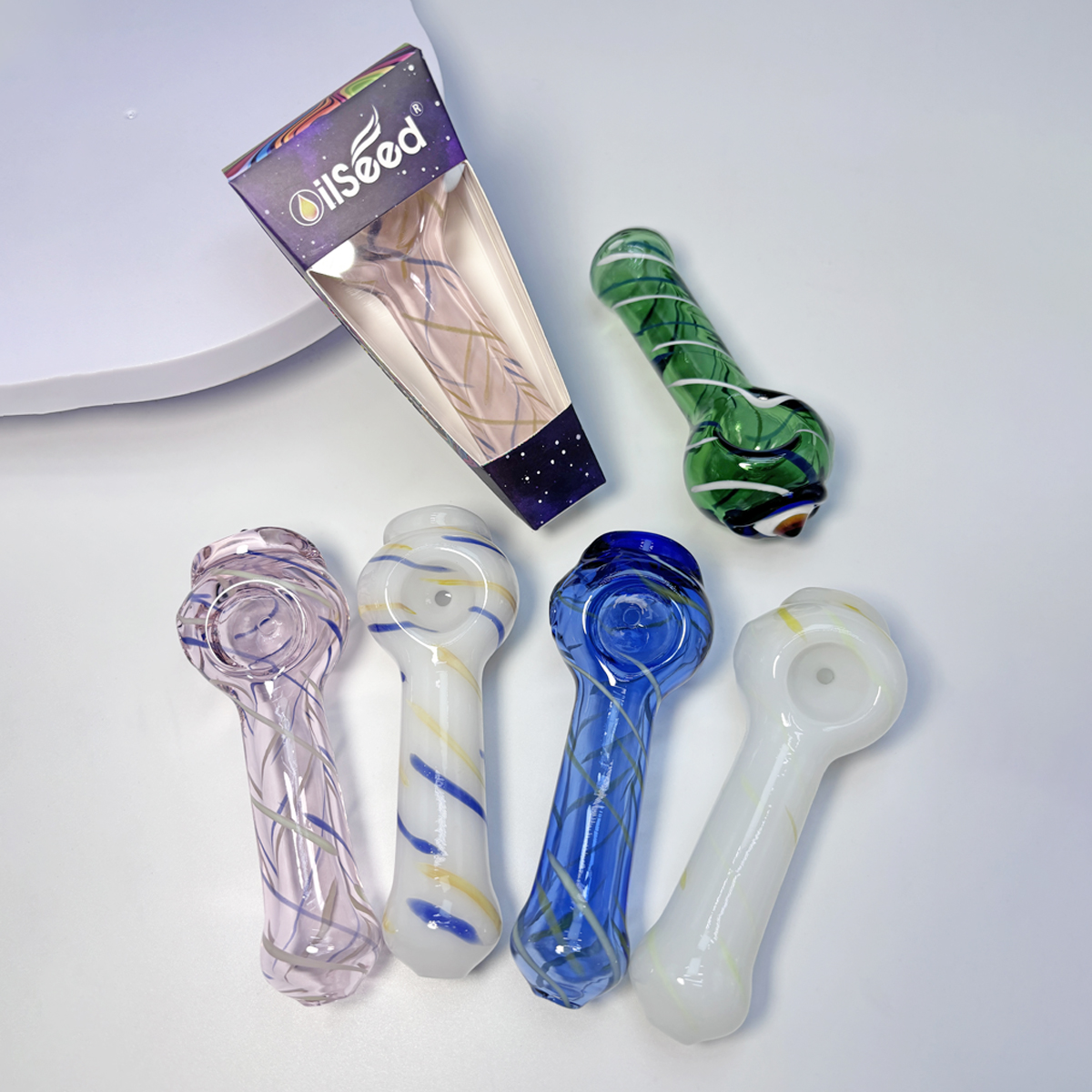 OilSeed Premium Glass Pipe – J006