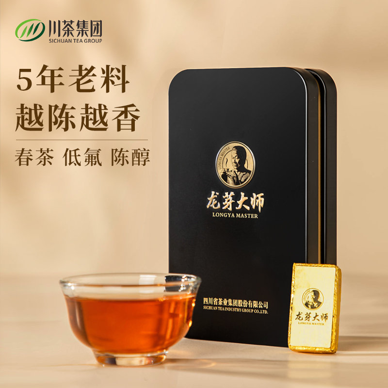 龙芽大师小金砖黑茶100G/盒（18颗/盒）