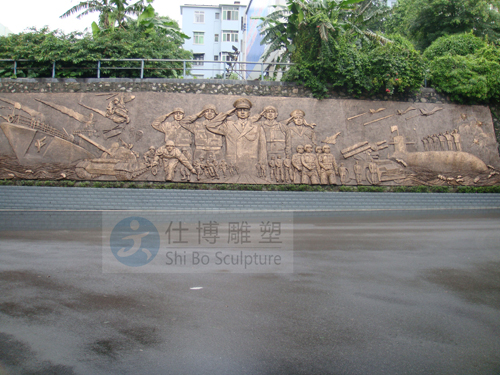部队仿铜浮雕