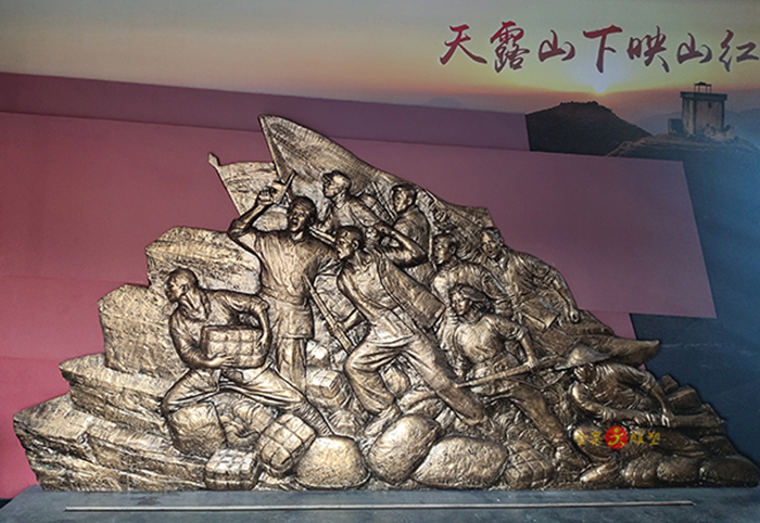 革命抗战浮雕