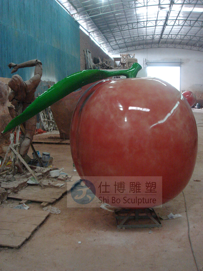 桃子雕塑