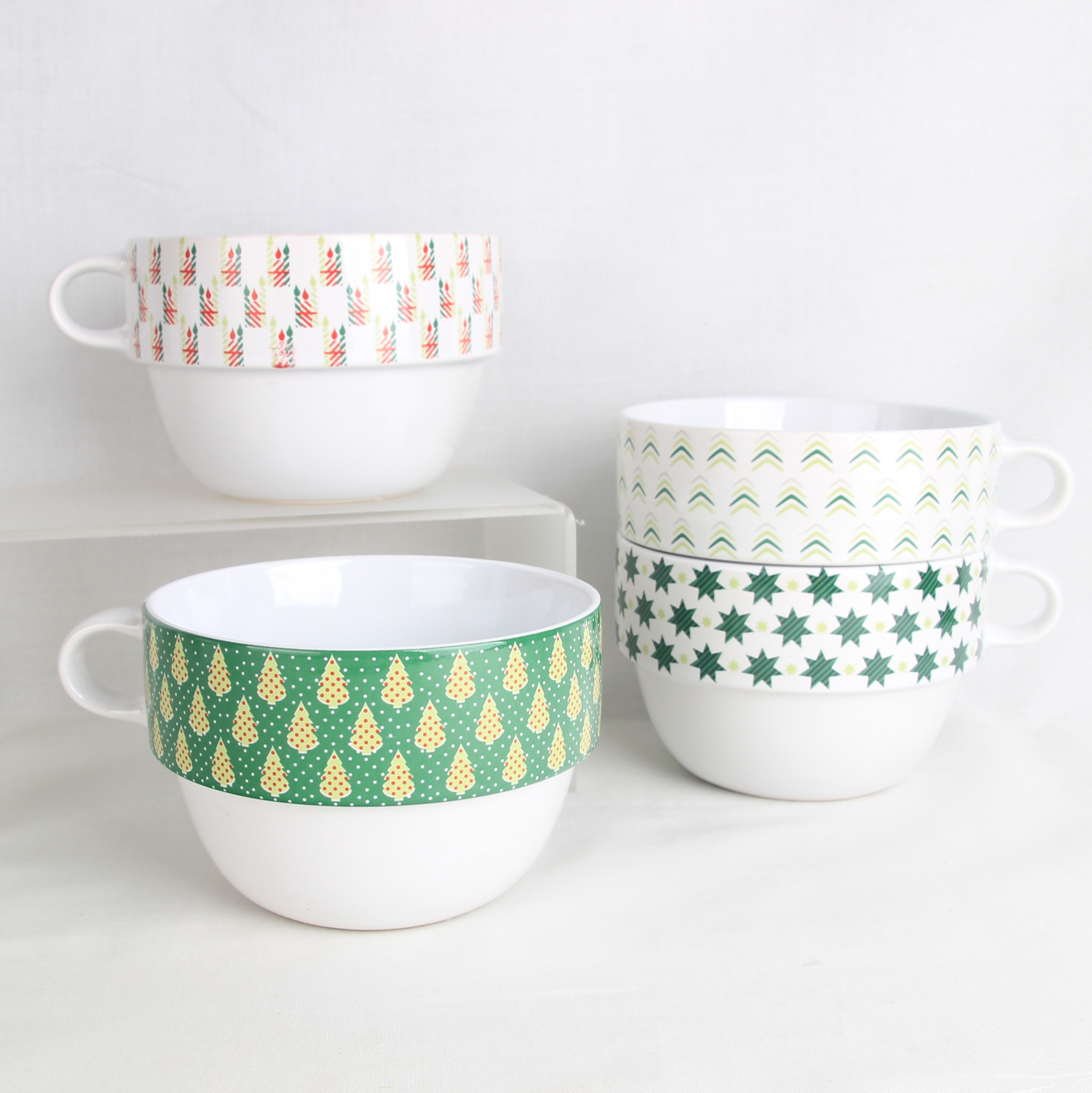 17oz stackable breakfast mug with decal