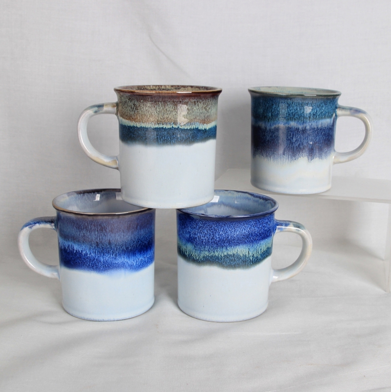 15oz blue color trend reactived glazed mug