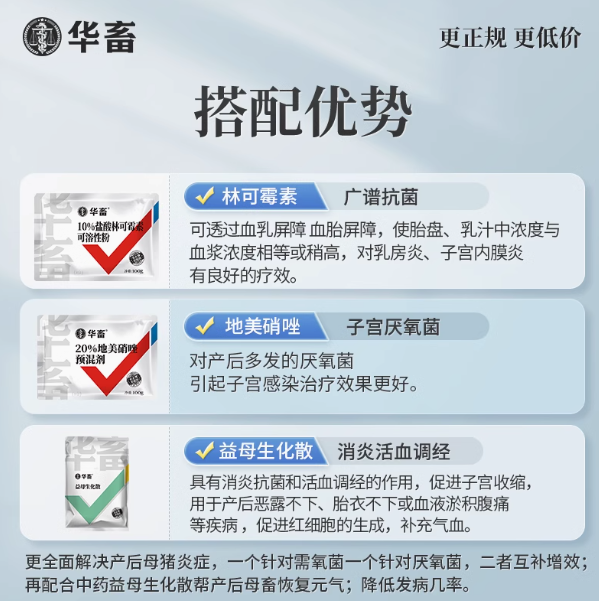 华畜兽用产后消炎套餐