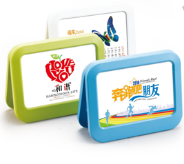 创意塑料时尚台历可做logo广告RD-811627