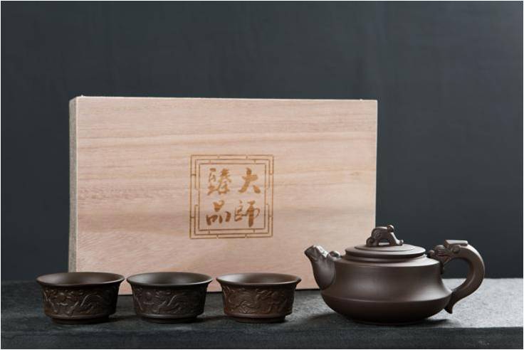4头紫砂（龙飞天）茶具套装RD-823808