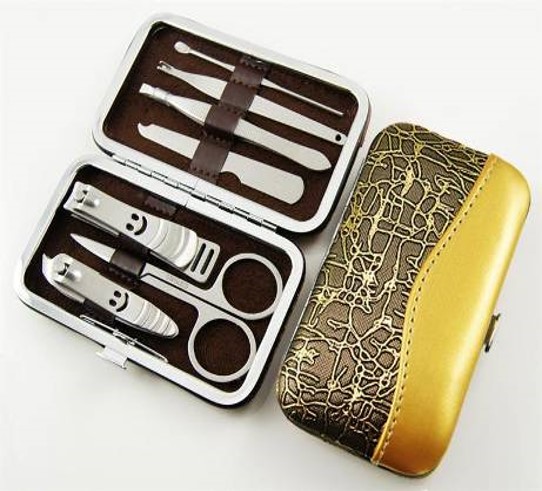 美容套装 宣传促销实用福利品 笑脸不锈钢7件套  LOGO定制 RD-815609