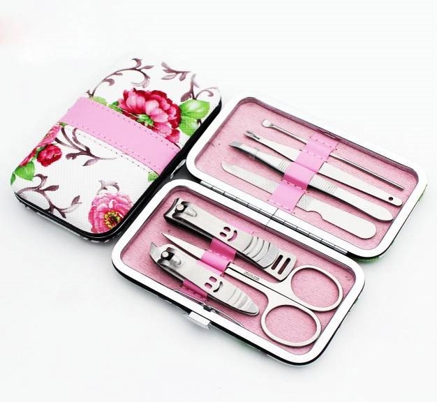 美容套装 宣传促销实用福利品 笑脸不锈钢7件套  LOGO定制 RD-815609