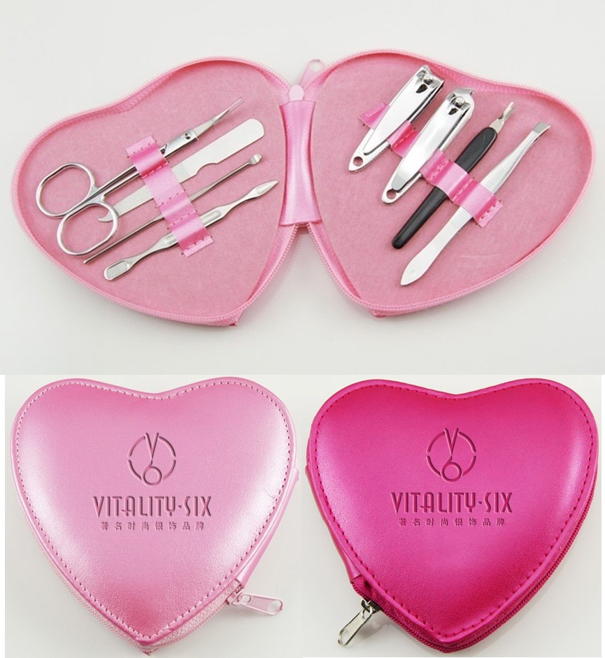 美容套装 经典心形电镀8件套 宣传促销实用福利品 LOGO定制 RD-815613