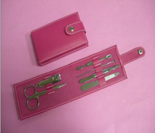 美容套装 荔枝纹二折袋电镀6件套 宣传促销实用福利品 LOGO定制 RD-815617