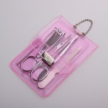 美容套装 PVC荧光袋电镀5件套 宣传促销实用品 logo定制 RD-815620