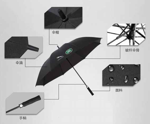 广告伞 展销商务 直杆 27寸高尔夫伞 碳纤维 捷豹定制 RD-850004