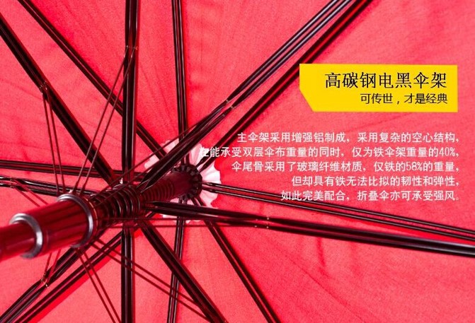 广告伞 活动 商务 直杆27寸双槽骨伞  蛇头柄 万达广场 logo定制 RD-850012