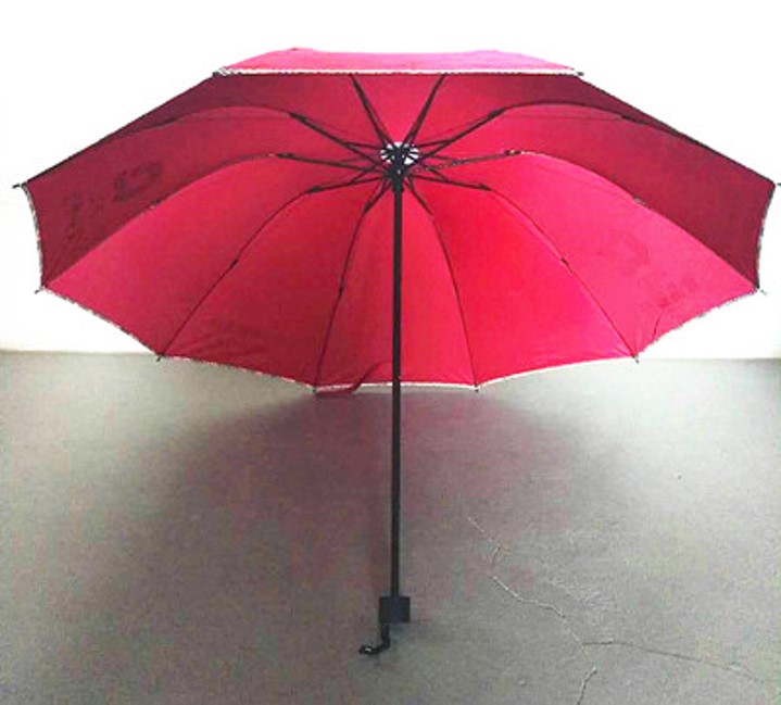 广告伞 黑精钢10骨折叠伞 晴雨伞 花边 64cm*10k 定制 RD-850021