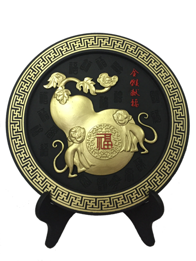 平安定制炭雕工艺品 商务馈赠创意装饰品碳雕摆件RD-845402