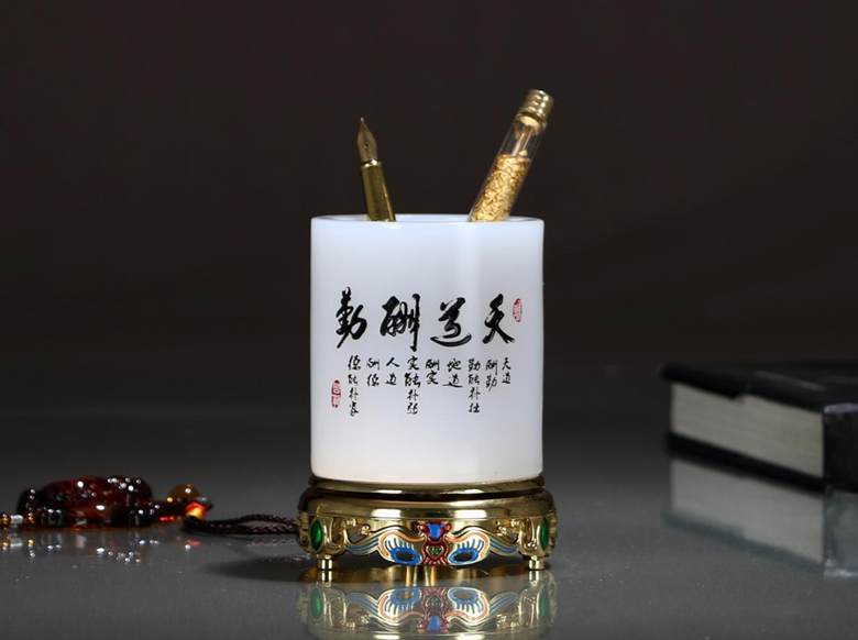 天道酬勤旋转笔筒精品工艺品RD-845022
