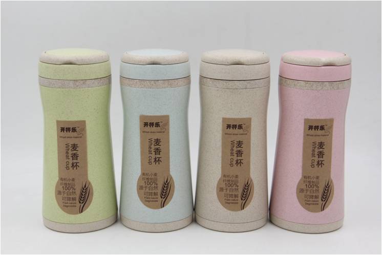 小麦秸秆水杯简约随手杯定制logo320MLRD-823040