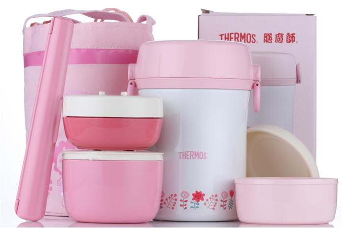 膳魔师卡通狮子高真空保温餐盒(附布袋）JBC-803L