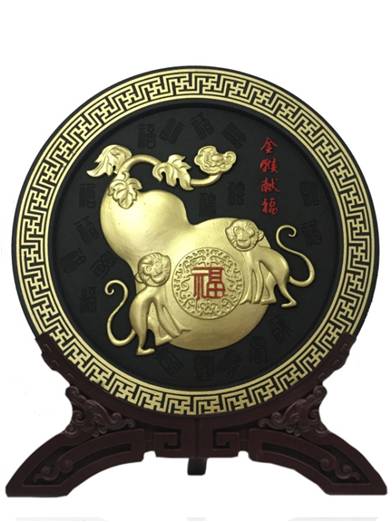 平安定制炭雕工艺品 商务馈赠创意装饰品碳雕摆件RD-845403