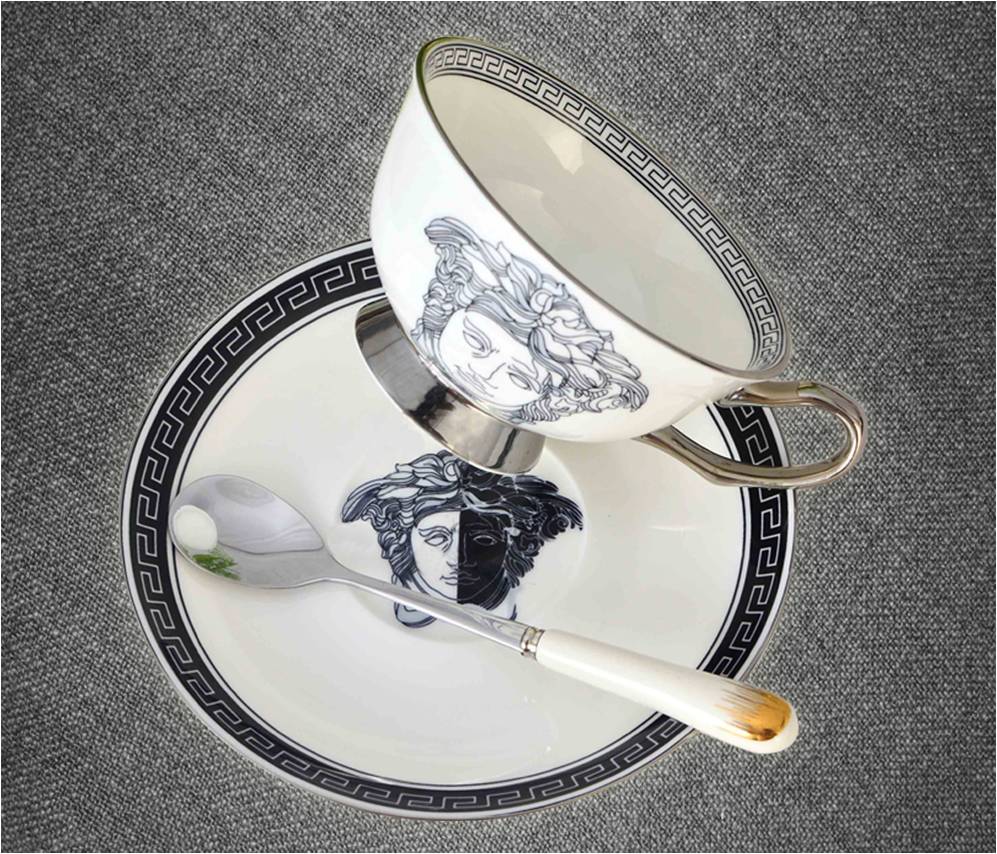 奢侈品牌范思哲 法式骨瓷咖啡杯碟套组（釉中彩）RD-823201