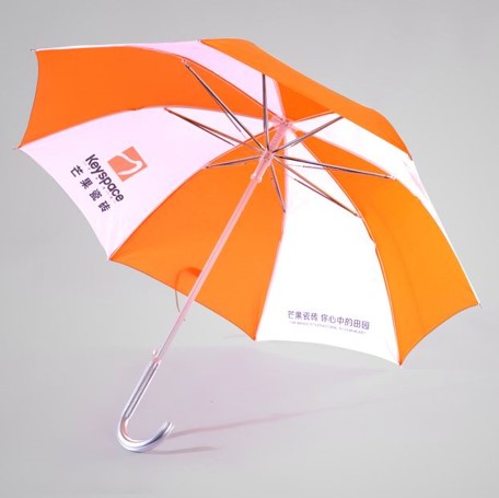 广告伞 展销直杆23寸铝合金拉簧 弯柄高尔夫伞 定制 RD-850008