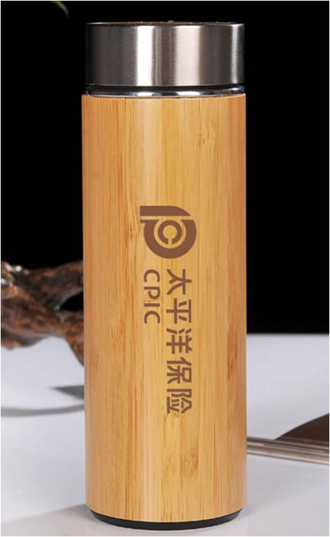 太平洋保险定制竹子陶瓷双层养生杯RD-823212