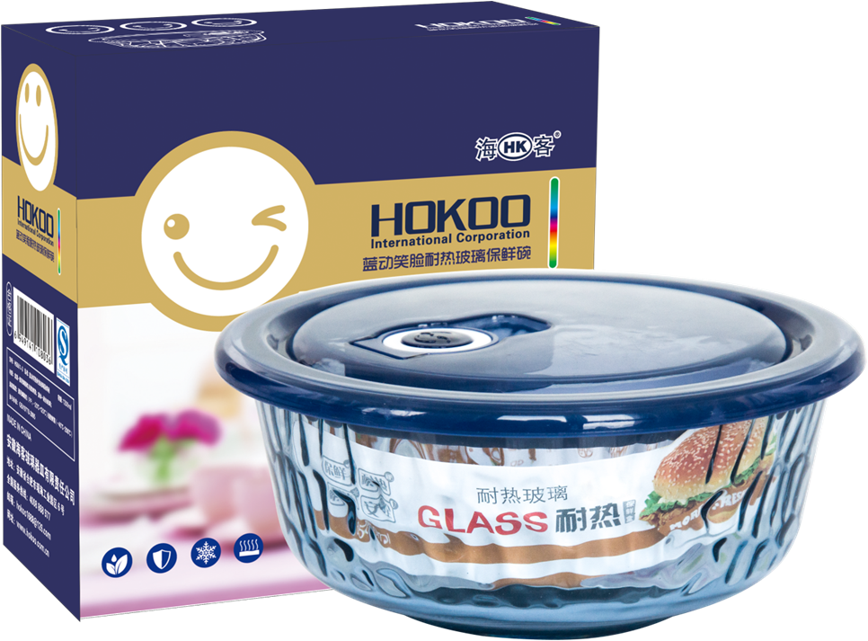 蓝动笑脸耐热保鲜碗RD-820220