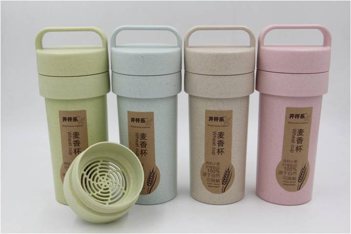 小麦秸秆水杯简约随手杯定制logo360MLRD-823045