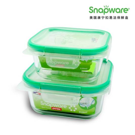 美国康宁ECO Clean易洁保鲜盒 SW-EC49（两件套）
