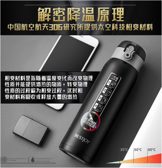 富光拾喜直身弹跳盖不锈钢控温杯FGBE-VM11