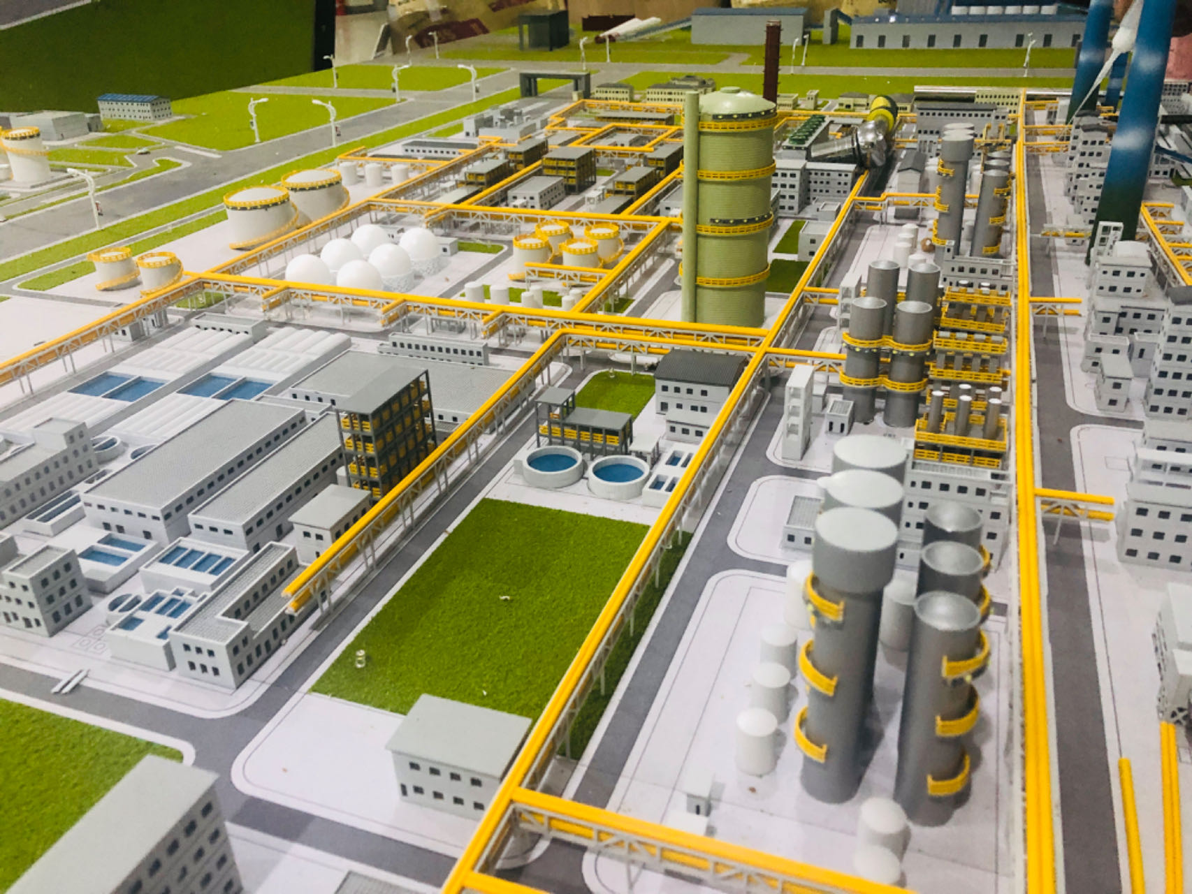 煤化工厂区沙盘