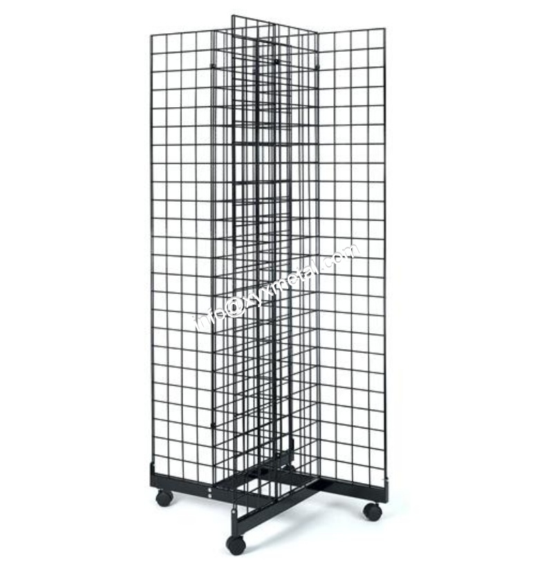 Four sides grid wall display rack