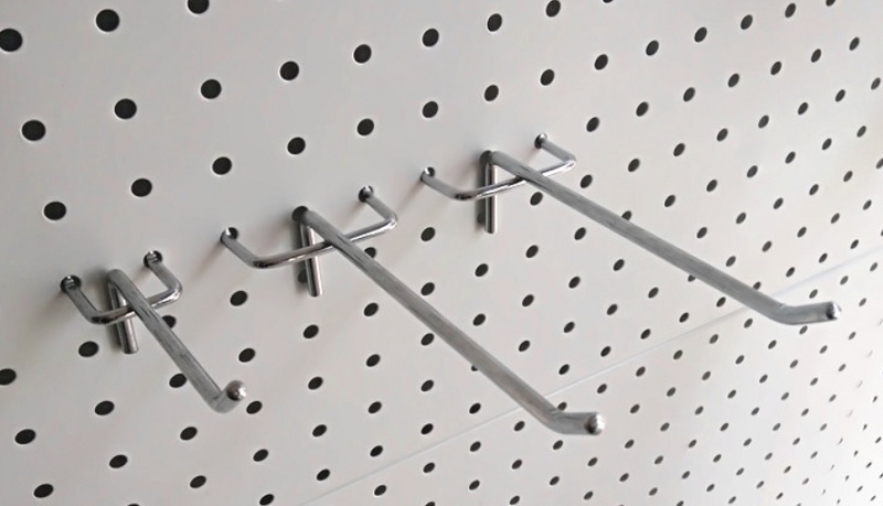 single wire pegbard hooks