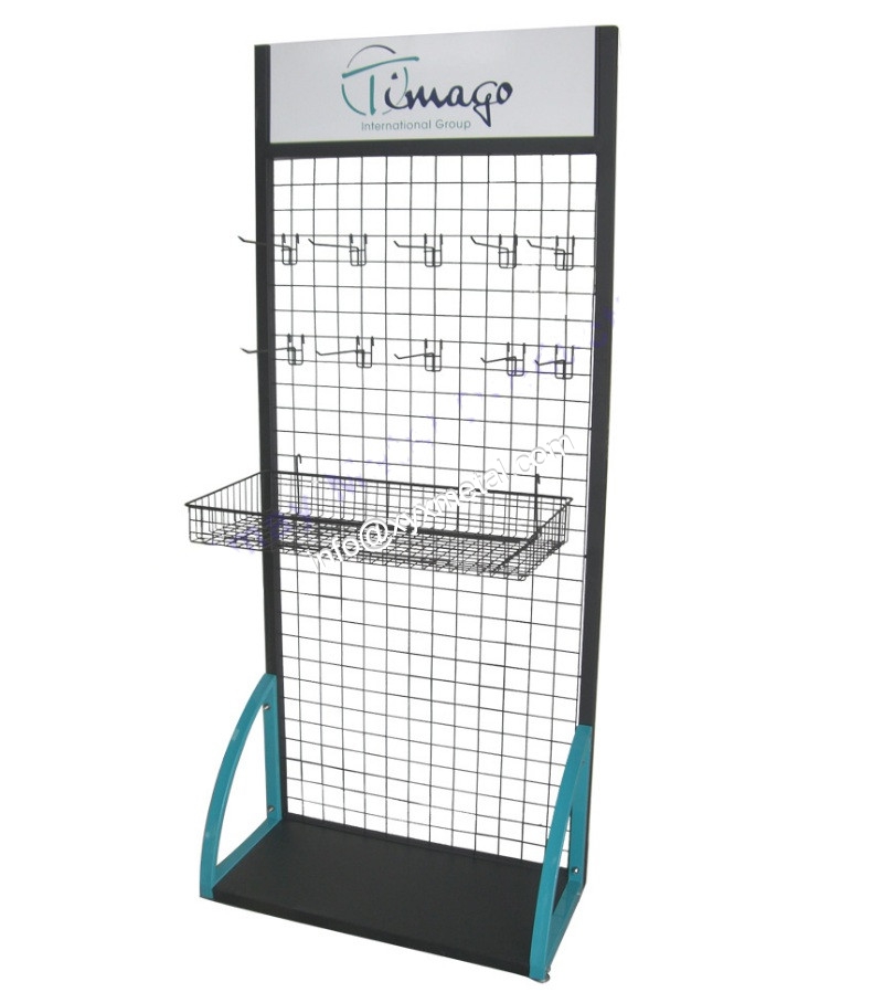 Customized Logo Gridwall Display Floor Rack