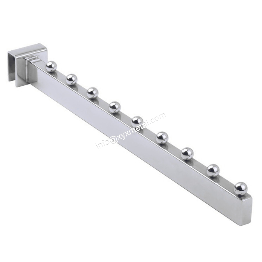 Rectangule Tube Hang Rial Straight Bar Display Arm