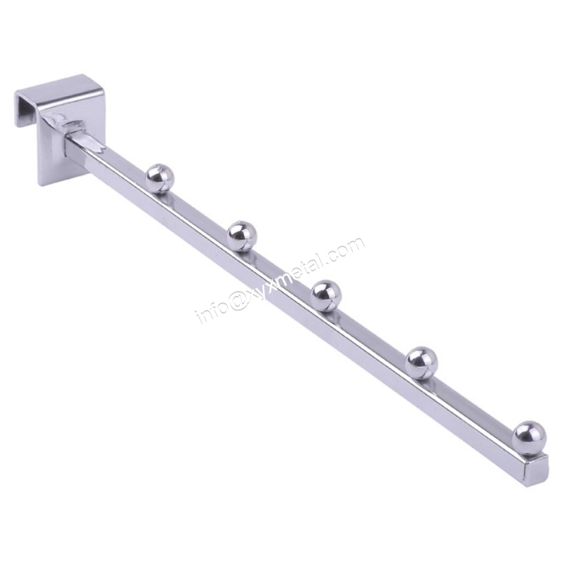 Straight or Slanted Tube Dispaly Hooks Hangrail Arm