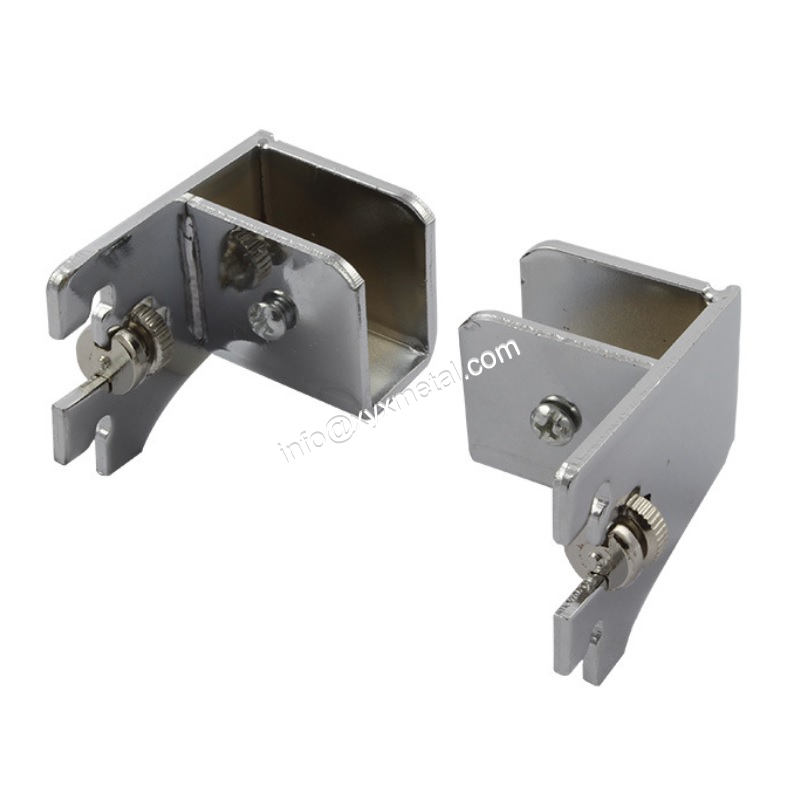 Metal Chrome Rectangle Oval Tube Holder for Slotted Channel