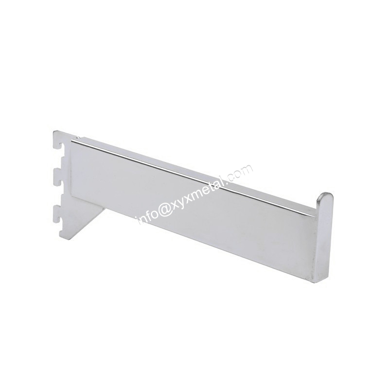 Chrome Steel Slotted Channel Straight Display Rectangle Tube Bracket