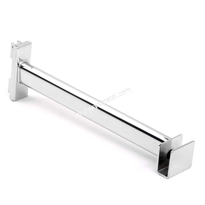Metal Chrome Slotted Channel Oval Tube Holder for Display Bar