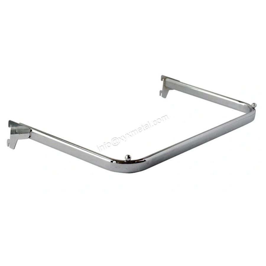 Metal Chrome Display Hanging Hangrail Rod for Slotted Channel