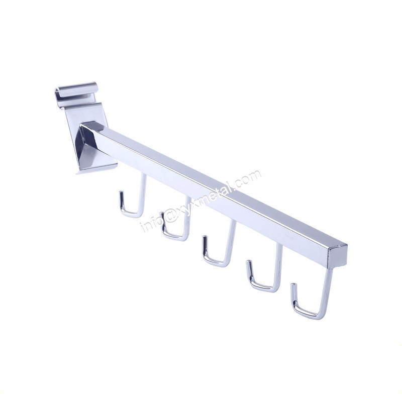 5 J Hooks Display Grid Wall Mesh Panel Chrome Hanger