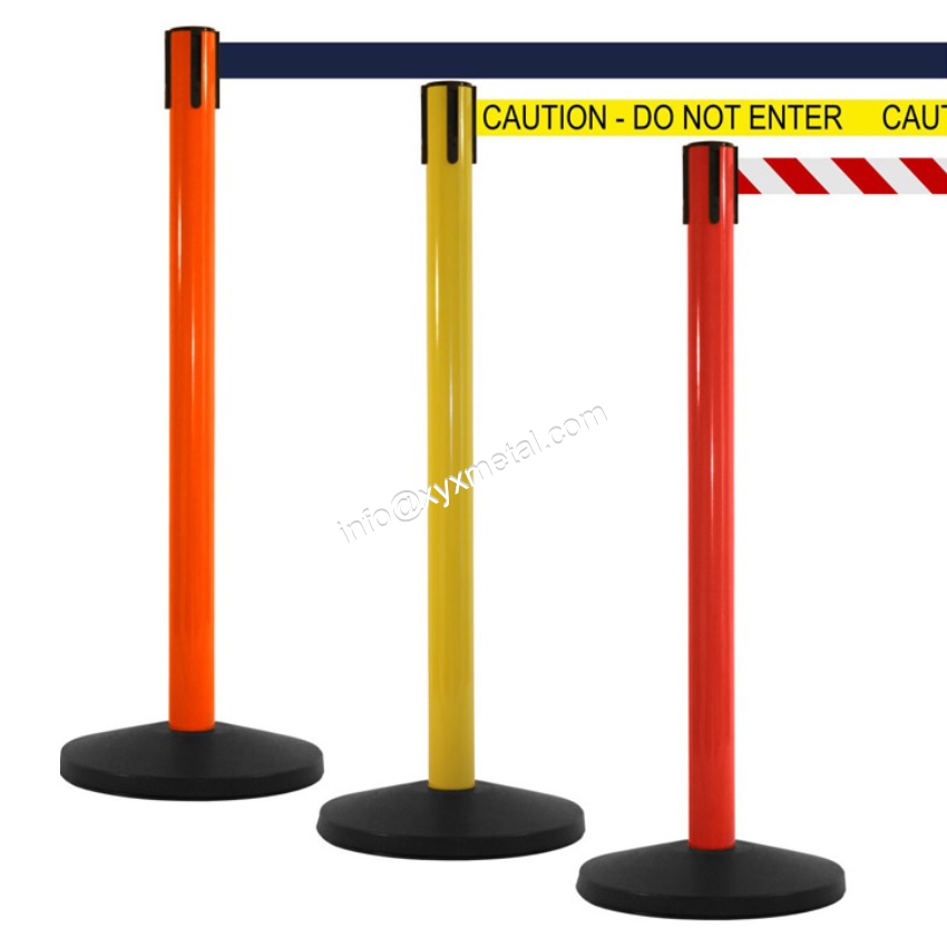 Customize Iron Powder Coated Retractable Belt Barriers