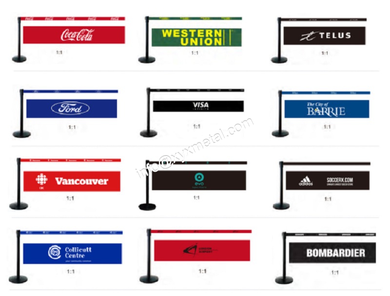 customized logo stanchion