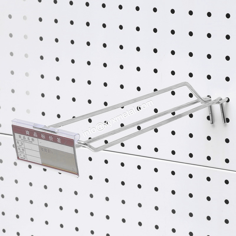 Euro U Pegboard Display Scanner Hooks with label Holder