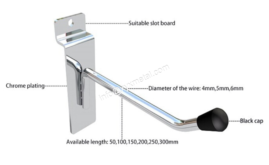 slatwall hooks with cap