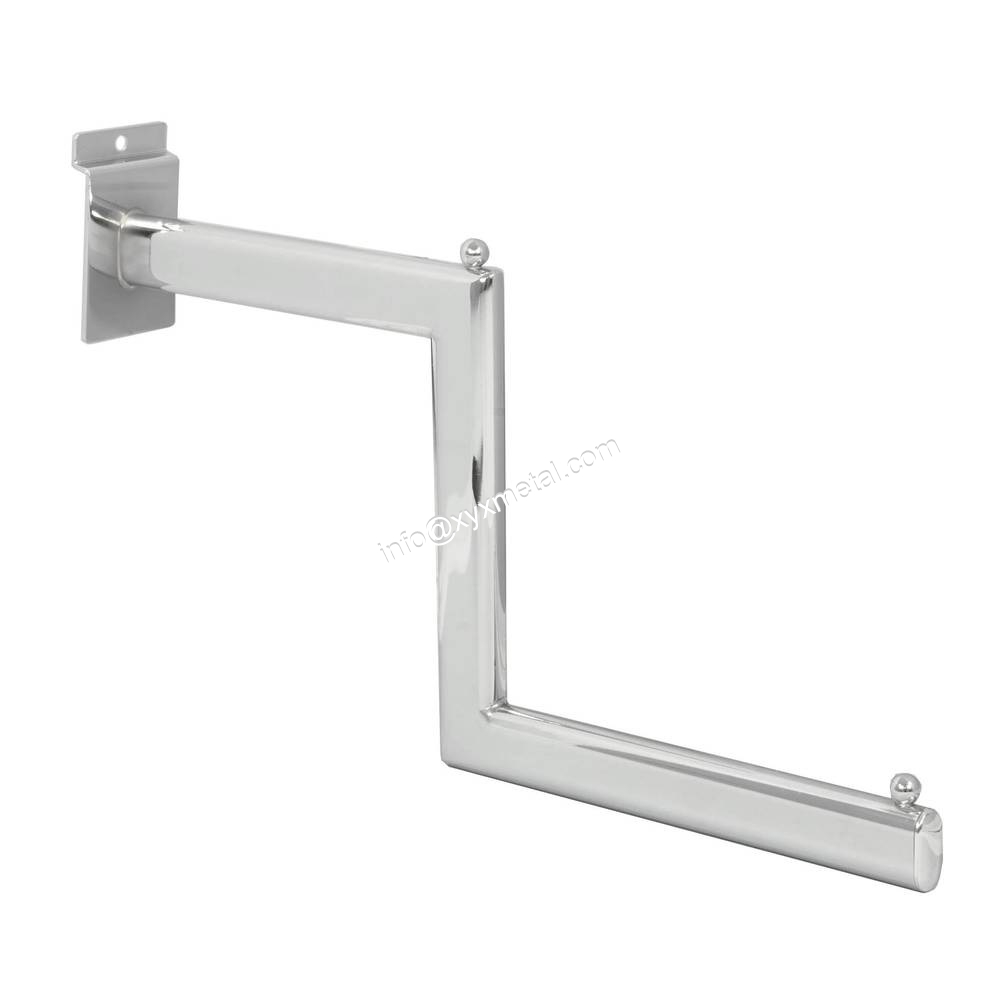 Chrome Plated Slatwall Step Tube Coat Hanger