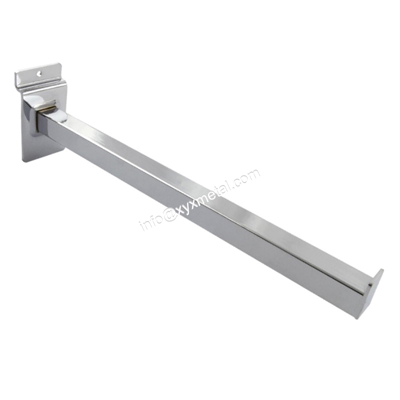 Straight Square Tube Display Slatwall Arm