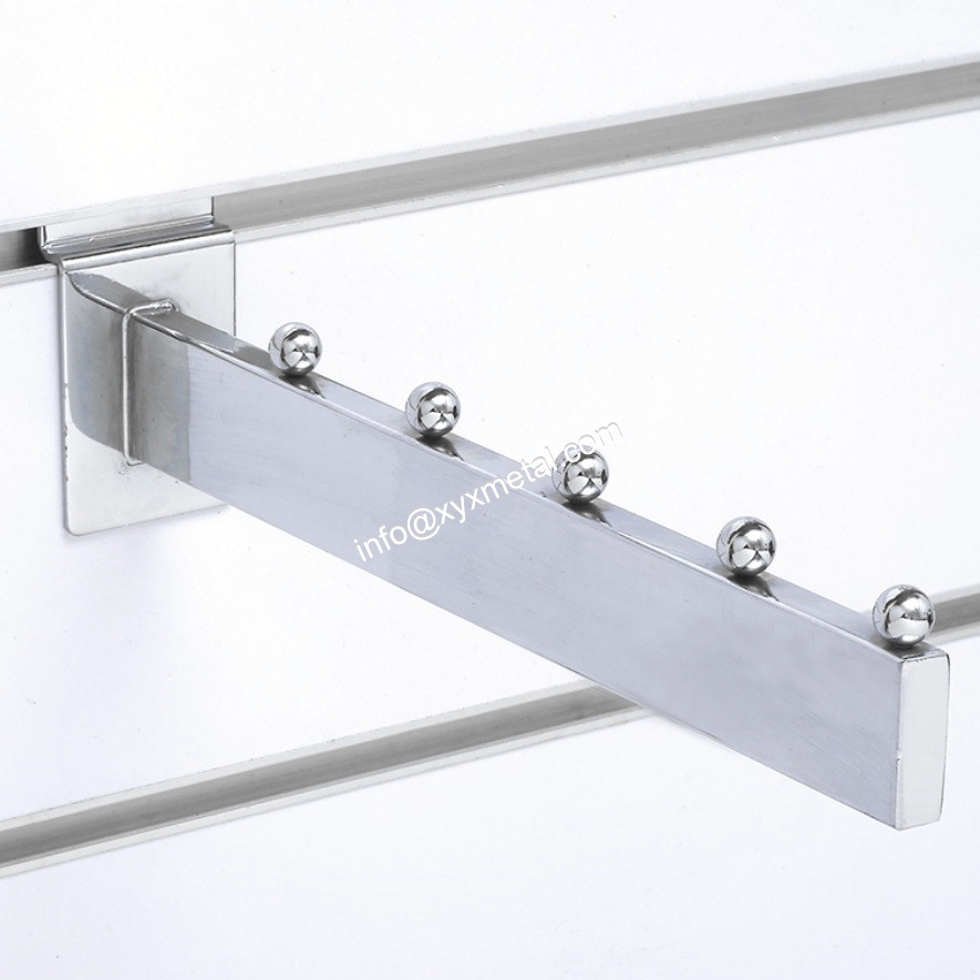 Straight Rectangle Tube Slatwall Hooks with Beads