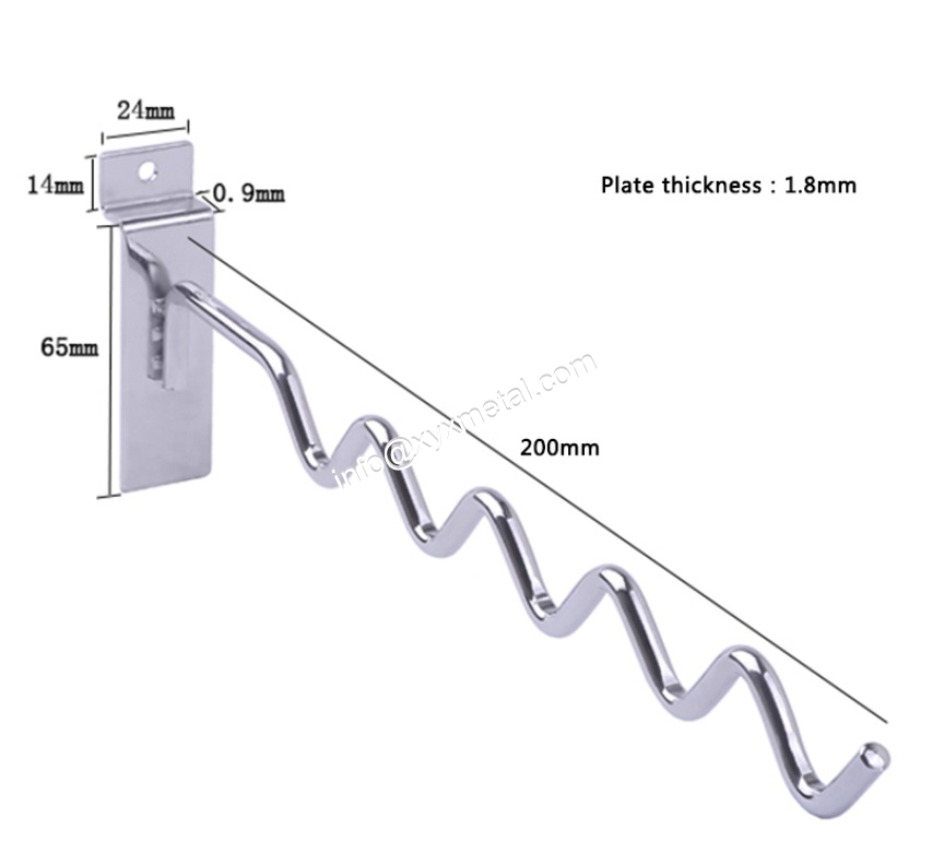 dimension of wire hooks